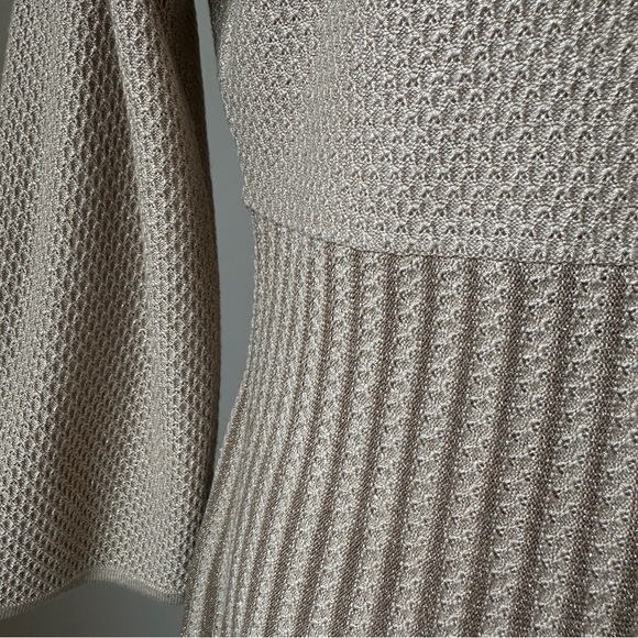 Calvin Klein Gold Metallic Sweater Dress - Picture 13 of 17